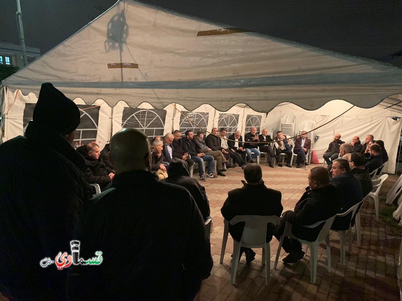 كفرقاسم : اقبال واسع على خيمة الاعتصام والرئيس عادل بدير يؤكد  هكذا نتصدى للمخطط العنصري 